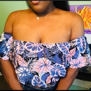 Charlotte Russe Off shoulder crop top